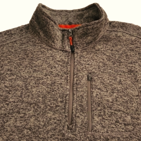 Rustic Ridge Brown Fleece Pullover Jacket - Picture 2 of 6